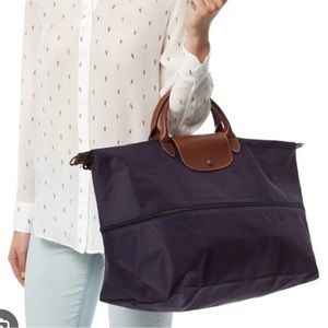 Longchamp Original Le Pilage Expandable Tote Purple